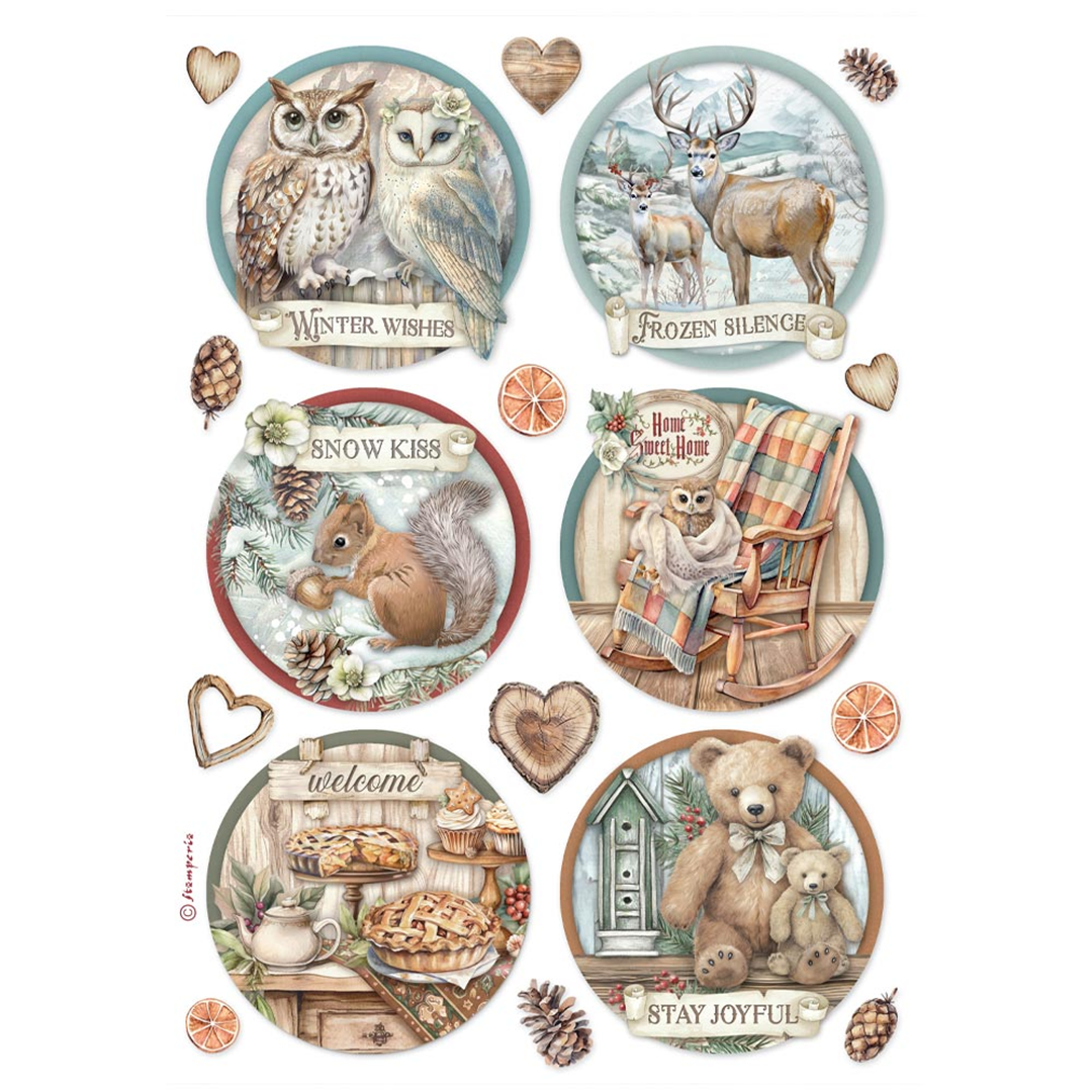 Carta Di Riso A4 Gr. 28 The Owl'S House 6 Tondi