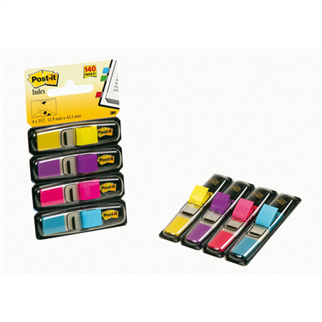 Miniset 140 Segnapagina  Index 683-4ab In 4 Colori Vivaci