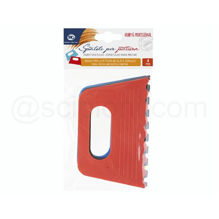 Spatole Per Pittura Pezzi 4 Sagomate In Plastica