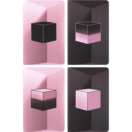 Cahiers Journals P Pl Set Of 4-Blackpink