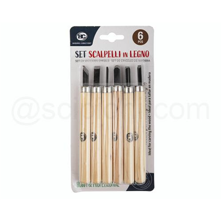 Set 5 Scalpelli Per Modellare Il Legno