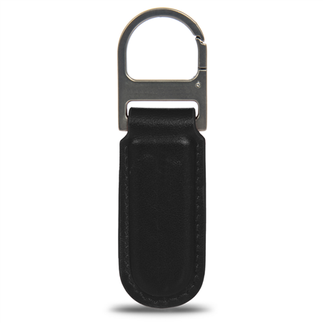 Keyring Oval  001-Black