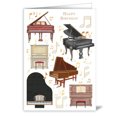 Biglietto Auguri Buon Compleanno - Pianoforte