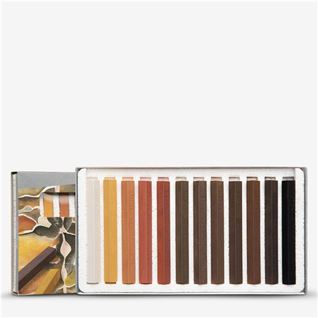 Set Chalk Pezzi 12 Brown