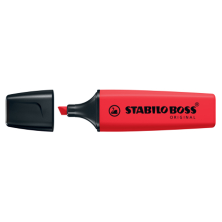 EVIDENZIATORE - STABILO BOSS ORIGINAL - ROSSO ROSSO
