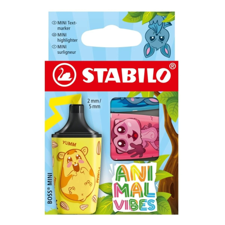 ASTUCCIO STABILO ANIMAL VIBES PEZZI 3 BOSS MINI