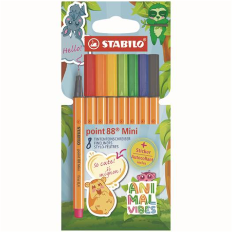 ASTUCCIO STABILO ANIMAL VIBES 8 PEZZI POINT 88 MINI
