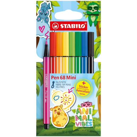 ASTUCCIO STABILO ANIMAL VIBES PEZZI 8 PEN 68 MINI