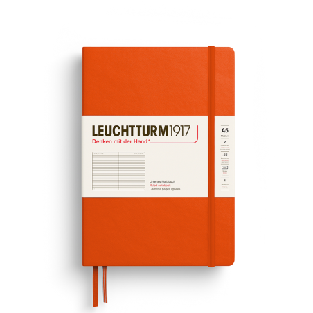 Notebook Medium A5 Hardcover, Righe 249 Pag Pumpkin