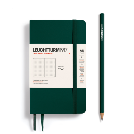 Notebook A6 Pocket Soft Puntini Forest Green