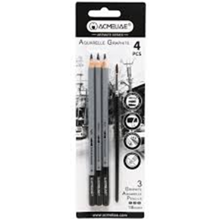 Blister 3 Matite Acquarellabili + Pennello 2b/4b/6b