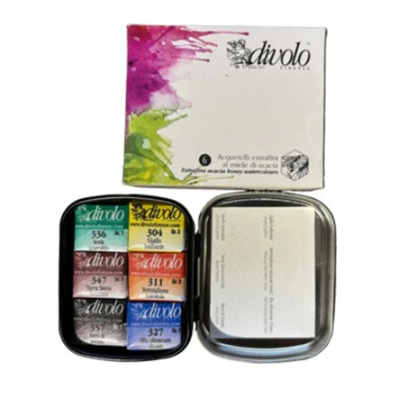 Set 6 Acquerelli Extrafini Al Miele Di Acacia Misto