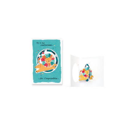 Biglietto Sr.50 Compleanno Serie Playground Leone
