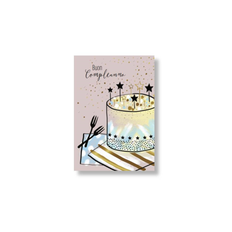 Biglietto Sr.55 Compleanno Virca Serie Happiness-Torta 3d