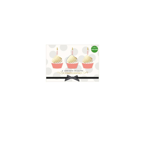 Biglietto Sr.55 Compleanno Virca Serie Gold Cupcakes