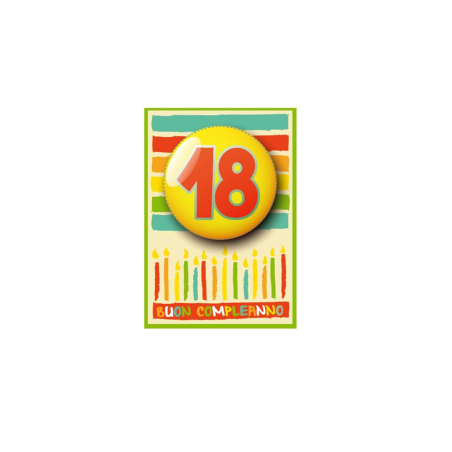 Biglietto Sr.35 Compleanno Eta'Virca 18 Anni Generico
