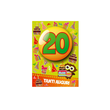 Biglietto Sr.35 Compleanno Eta'Virca 20 Anni