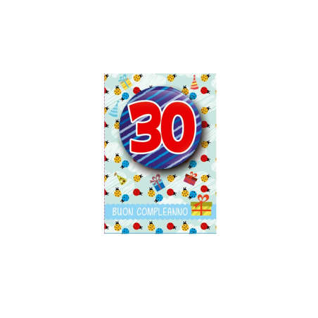 Biglietto Sr.35 Compleanno Eta'Virca 30 Anni Uomo