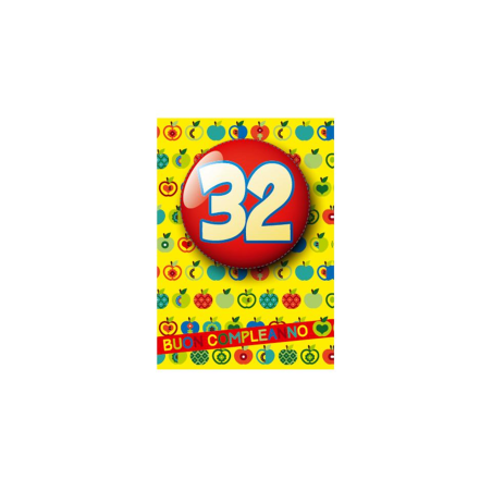 Biglietto Sr.35 Compleanno Eta'Virca 32 Anni