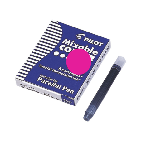 Parallel Pen - Set Da 6 Cartucce - Rosa - Inchiostro Liquido