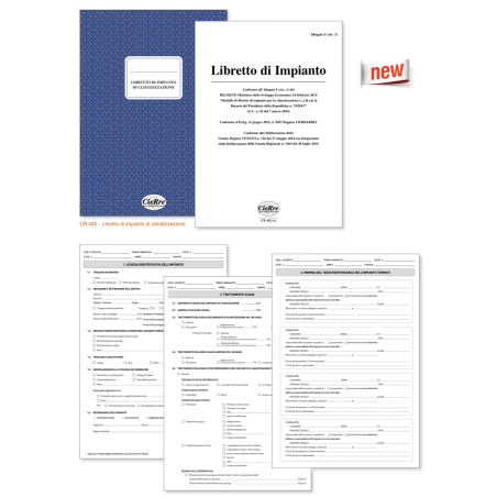 Libretto Di Impianto Per La Climatizzazione Cr 402
