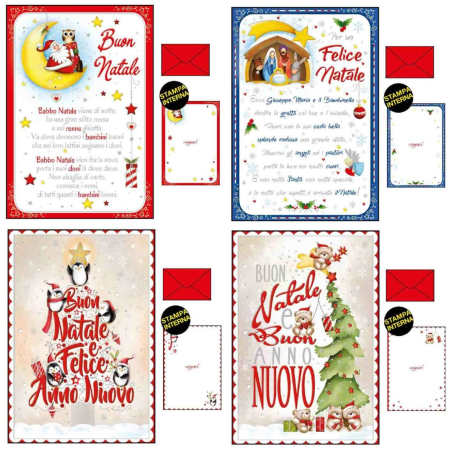 Biglietto Auguri Natale Filastrocca Babbo Natale Vien Di Notte..