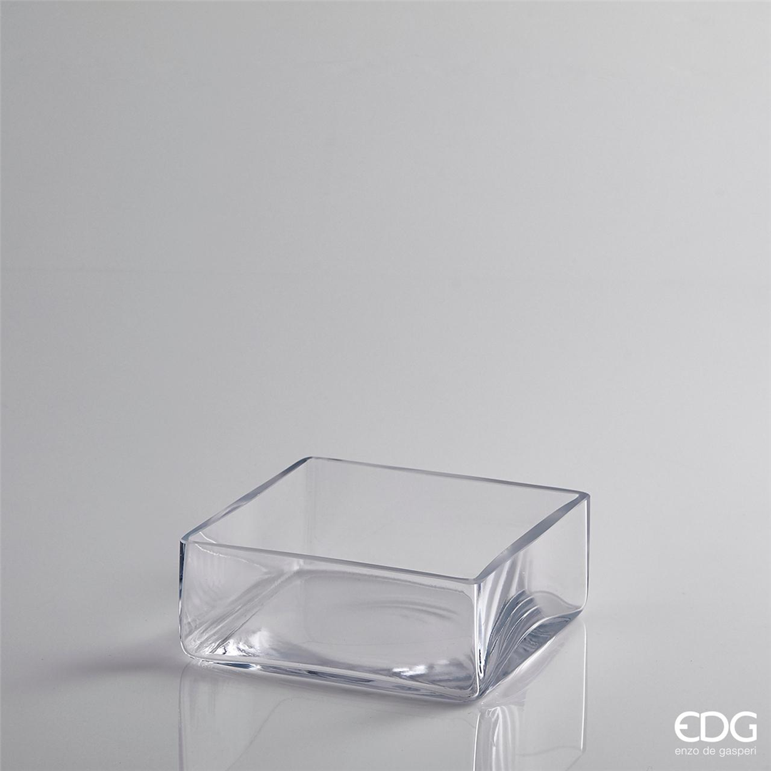 Vaschetta Quadra H. 8 Cm 20x20 Cm Nida Trasparente