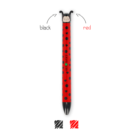 Penna A Due Colori Click & Clack  Ladybug