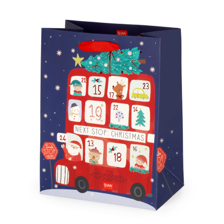 Busta Regalo Natale Media Christmas Bus