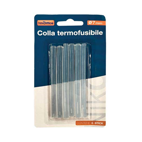 Blister 6 Colla Termofusione 7mm Per Pistola A 20 Watt