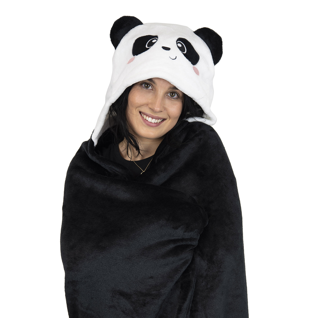 Coperta Con Cappuccio Cosy Hugs Panda