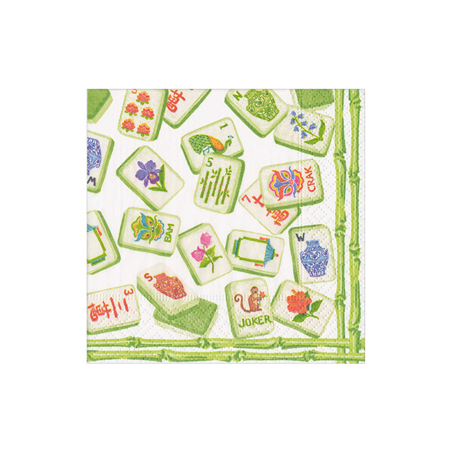 Tovagliolo Fantasia 25x25 Mahjong Green