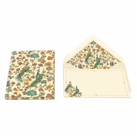 Blocchetto Medio 10buste+10cartonc 10x15x0.5 Florentine Peacock