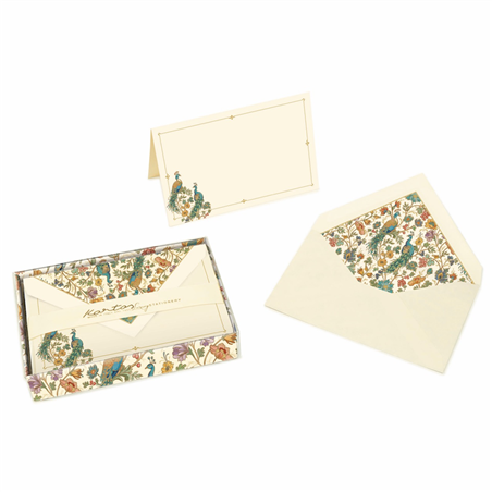 Biglietto Doppio 10+10 9x14cm Florentine Peacock