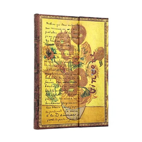Taccuino Midi Rigido Righe 144 Pag 120 Gr Van Gogh Girasoli