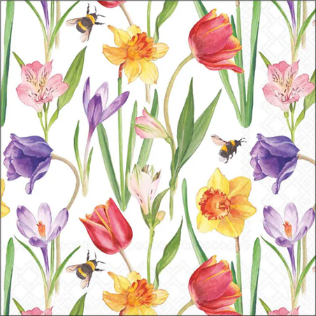 Tovagliolo 33x33 Carta Decorato  Flowers In Spring
