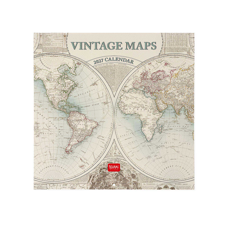 Calendario Da Parete 30x29 Special Edition 2027 Vintage Maps