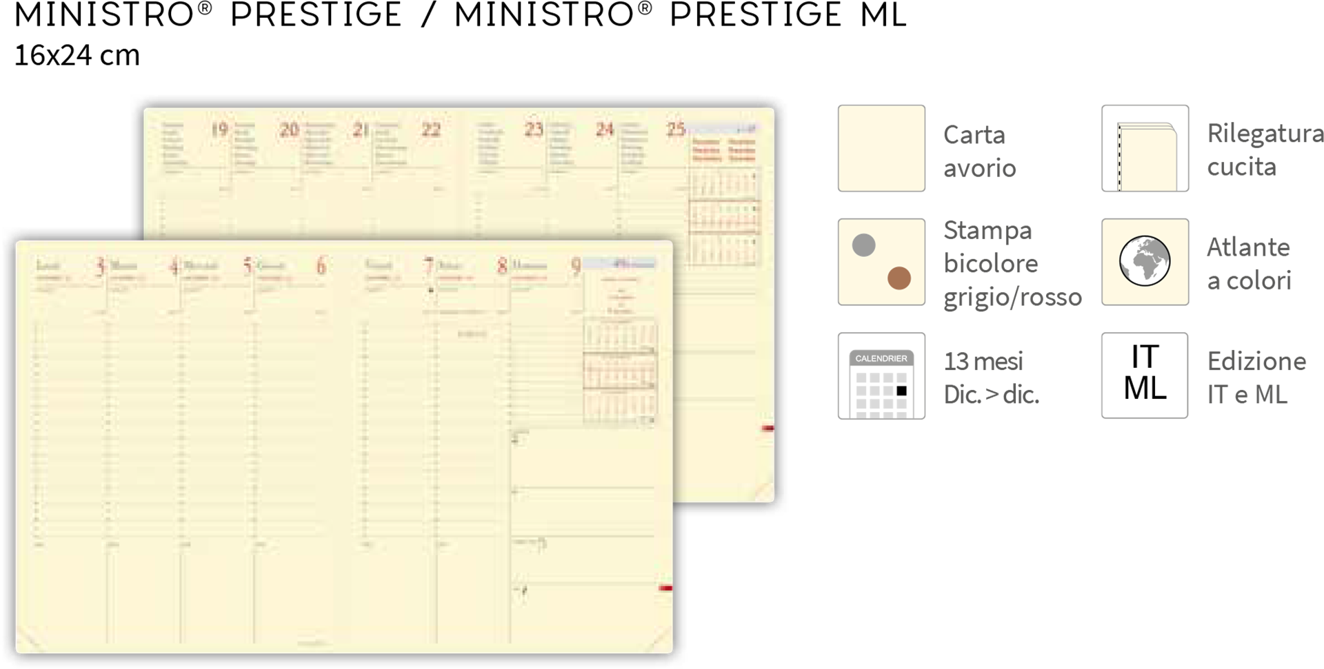 Agenda Ministro - 16x24cm - Soho Nero Ebano — immagine 3