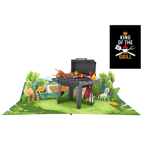 Biglietto Auguri Kirigami  Fatto A Mano King Of The Grill