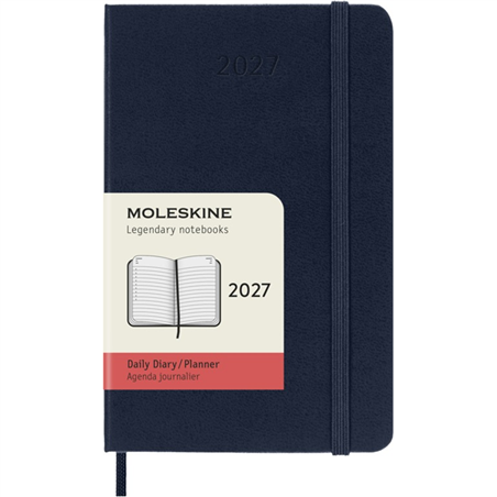 Agenda  Pocket Giorno Gg Rigida 2027 Blu
