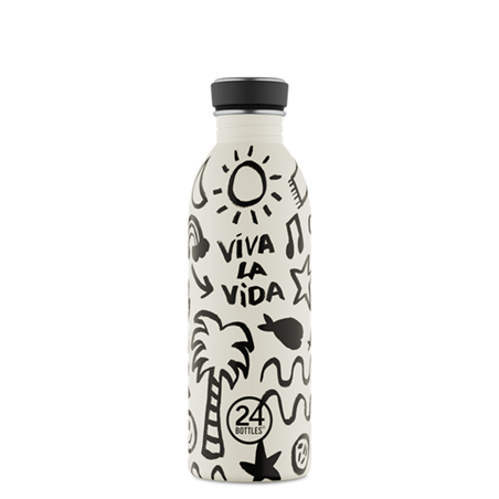 Borraccia Urban 500ml Acciaio Inox H21cm Viva La Vida