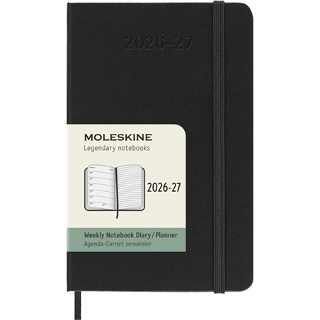 Agenda 18 Mesi 7g Pocket Hard 2026-2027 Nero