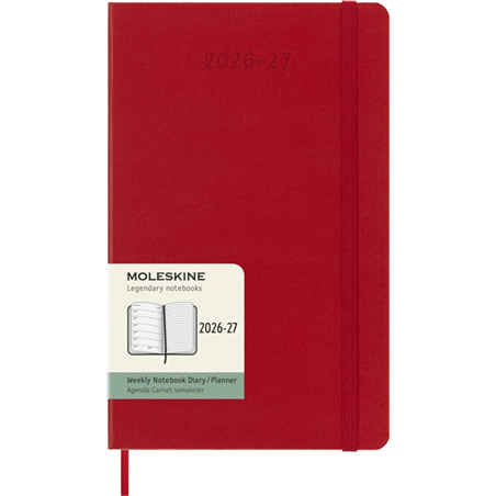 Agenda 18 Mesi 7g Large Hard 2026-2027 Rosso