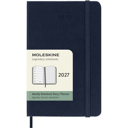 Agenda  Pocket 7g Oo + Note Rigida 2027 Blu