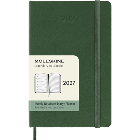 Agenda  Pocket 7g Oo + Note Rigida 2027 Verde