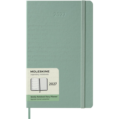 Agenda  Large 7g + Note Rigida 2027 Verde Salvia