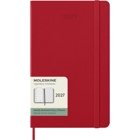 Agenda  Large 7g + Note Rigida 2027 Rosso