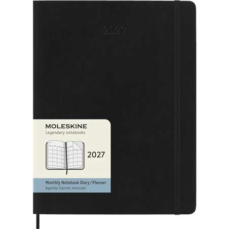 Agenda  Xl Mensile Morbida 2027 Nero