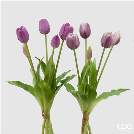 Tulipano Gomm. Olis Mazzo 5pz H. 40 Cm Lilla