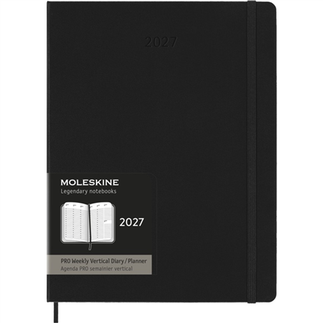 Agenda  Large Pro 7g Ov Rigida 2027 Nero